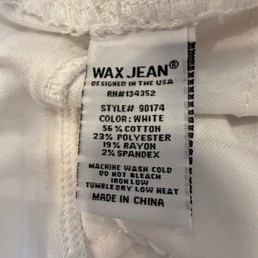 Wax Jeans White Wash Distressed Denim Butt I Love You Fit, Women’s 13 / 31 - Picture 4 of 6